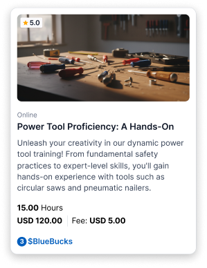 Standard training course interface card for partner education