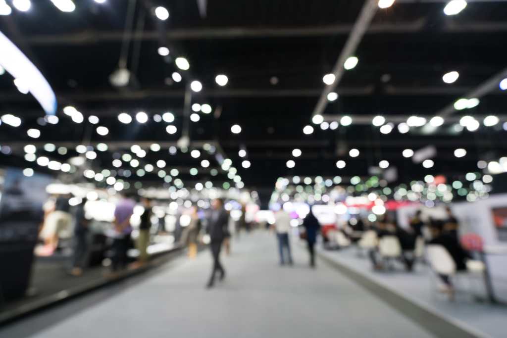 A busy trade show
